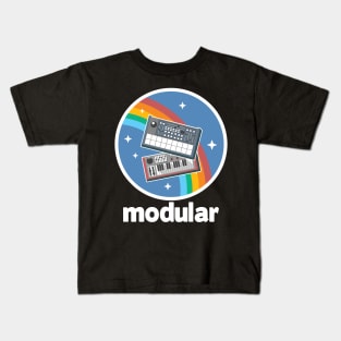 Modular Synthesizer Synth Drum Machine Bass Techno Kids T-Shirt